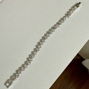 Silver Swarovski Crystal Tennis Bracelet